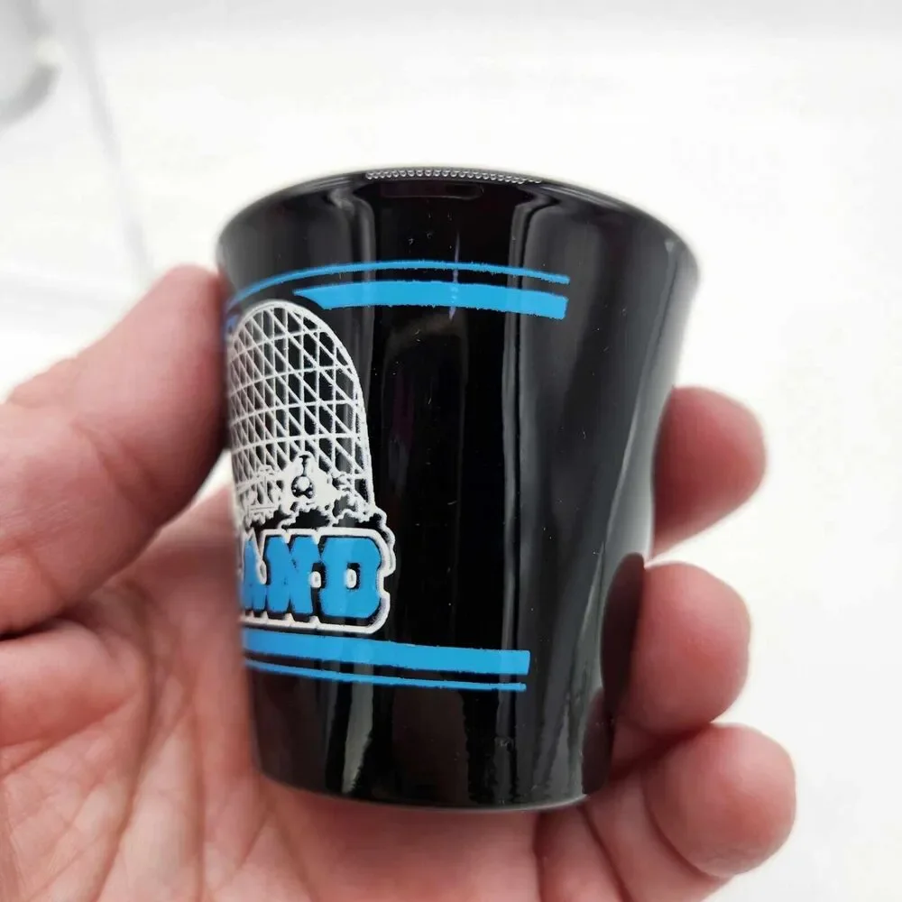 Set of 2 Adventureland Des Moines Iowa Shot Glasses Amusement Park Souvenir